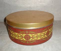 VINTAGE SHIRLEY JEAN FRUIT CAKE TIN GOLD COLOR TOP !!!! | eBay