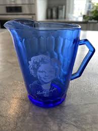 Vintage 1930s Cobalt Blue Shirley Temple mini Pitcher ...