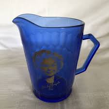 Vintage Shirley Temple Cobalt Blue Glass Pitcher/Creamer | eBay