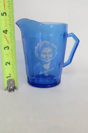 Shirley Temple Cobalt Blue Hazel Atlas Glass Milk Creamer ...