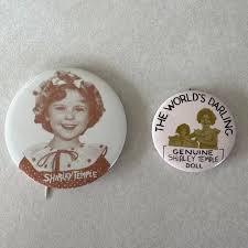 Jewelry | 2 Vintage 193s Shirley Temple Doll The Worlds Darling Round Pinback Buttons | Poshmark