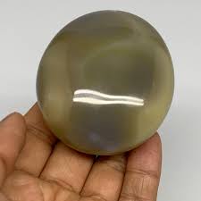 186.4g, 2.6"x2.3"x1.3" Orca Agate Palm-Stone Reiki Energy ...