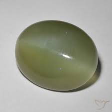 8.12ct Deep Green Actinolite Cat's Eye, Oval Cut, 15.9x12.6 mm