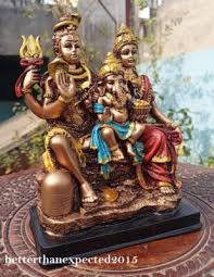 SHIV PARVATI GANESHA SHIV PARIWAR SHIVA PARIVAR Resin Statue ...