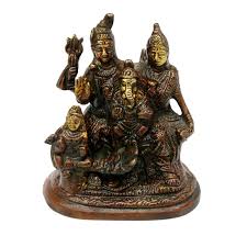 Buy Lord Shiv Parivar Brass Statue - Hindu God Sculpture ...