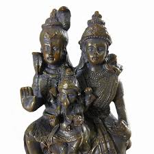 Stone Color Shiva and Ma Parvati Statue – HighEmporium.com