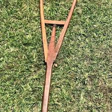 Vintage Primitive Hand Held Wood Weed Wacker Scraper | EstateSales.org