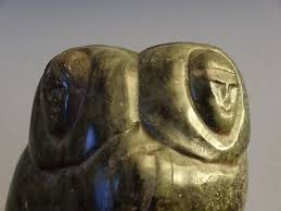 Vintage Eskimo/Inuit Couple,Alaska Soapstone Carving by A.Kayutak (1929-1989) | #417151807