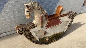 Early 20th Century Medieval Style Rocking Horse | Chairish