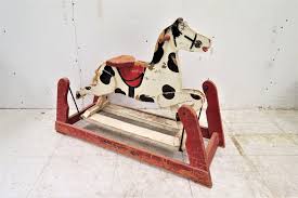 Vintage Folk Art Wooden Child's Rocking Horse – No. 7 ...
