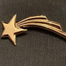 Jewelry | Vintage Gold Shooting Star Brooch | Poshmark