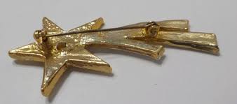 Vintage Shooting Star Brooch (556) Rhinestone Center - Etsy Finland