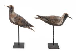 Sold at Auction: PAIR OF NANTUCKET BLACK-BELLIED PLOVER DECOYS Circa 1890 Lengths 11”.