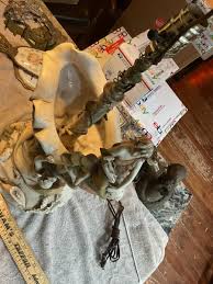 Antique Royal Dux Art Nouveau Figural Maidens Shell Table Lamp | eBay