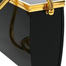 Chanel Black Acrylic Runway Lucite Minaudiere Box Shoulder ...