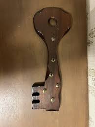 Vintage Wooden Key with Hooks for Keys 12 In Length Dark ...