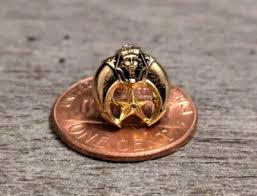 Rare Shriner's Masonic Pharaoh, Crescent Moon, Star Symbol ...