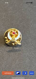 Vintage BALLOU REG'D Gold Tone Gold Masonic Tie Tack/Lapel ...