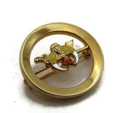 Shriner Mason Open Circle Gold Tone Pin Nice Quality | eBay