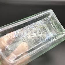 VINTAGE WHITTEMORE BOSTON USA 3 OZ Light Green Embossed ...