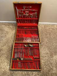 Rare Vintage VU Solid Nickel Bronze Thailand Dinner Set 144 PCS. King Design | eBay Australia