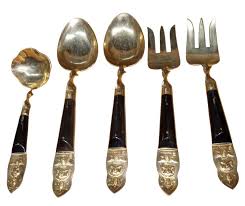 Siam Thai Bronze Utensil Set Vintage Collectible Decorative Display – Shop Cool Vintage Decor
