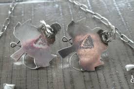 Vintage Mexico Sterling Silver Grape & Leaf Designed Necklace & Earring Set | eBay