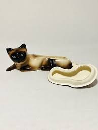 Siamese Cat Covered Candy Dish, Made In Santa Ana, Calif ...