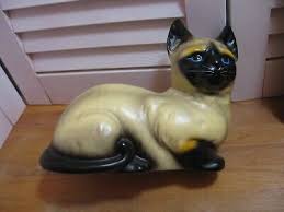 Vintage Harvey Knox Ceramic Siamese Cat Figurine JAPAN 6" | eBay