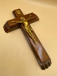 Vintage Catholic Divinity Crucifix Wall Cross Box Travel Alter ...