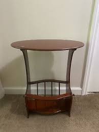 End Table Oval Side Nightstand With Magazine Holder 23" H X 19" Across X 12 3/4 | eBay