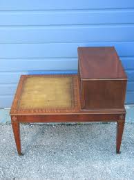 Leather Top Nightstand Side End Lamp Table by Heritage ...