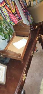 Antique wooden doll bed