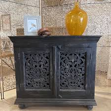 Carved Two Door Cabinet - Nadeau Miami