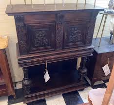 Carved Gothic French Dark Oak Cabinet C. 1880 – Revival ...