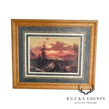Sunset Glow Hudson River Valley by Albert Bierstadt Reproduction Print - Etsy