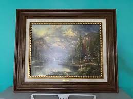 Thomas Kinkade Framed Canvas Painting: Mountain Majesty | eBay
