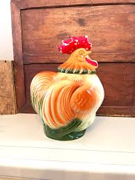 Vintage Sierra Vista Rooster Cookie Jar Collectible California Pottery Company 1940s-1950 Farmhouse Style Kitchen Decor - Etsy Australia