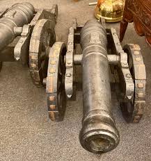 Estate Pair of Cast Iron Reproduction 19th Century American ...