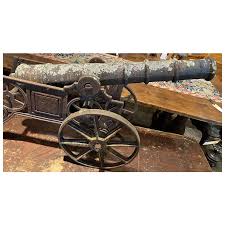 19th / 20th Century English Iron Signal Cannon with Great ...