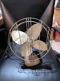 Vintage Dominion 12” Desk Fan Brown 1940s Metal | eBay