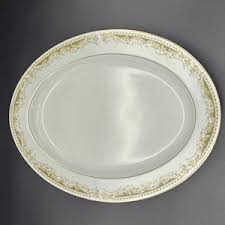 Vintage Queen Anne Fine China Platter: 14 Inch Oval Serving ...