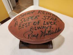RAY NITSCHKE signed Wilson football Game Ball DUKE JSA COA ...