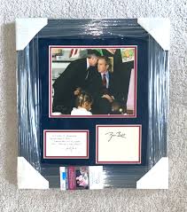 GEORGE W BUSH ANDREW ANDY CARD SIGNED FRAMED CUT 18X20 ...