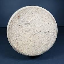 Vtg Studio Art Pottery Stoneware Pitcher Artist Signed Tan ...