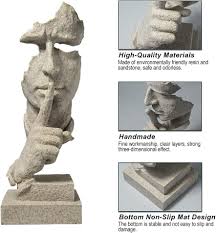 Thinker Statue - Silence is Gold Modern Decor Creative ...