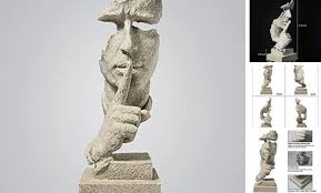 Thinker Statue - Silence is Gold Modern Decor Creative ...