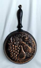 Vtg 1970s Dart Ind Black Copper Look Fruit Pan Design Wall Hanging Kitchen Decor | eBay