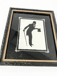 Reverse Painting Silhouettes - Framed Reverse Paintings Man ...