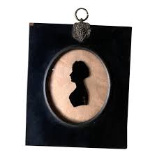 Charming American Églomisé Reverse Glass Painting | Victorian Era Hand-Painted Portrait | Chairish